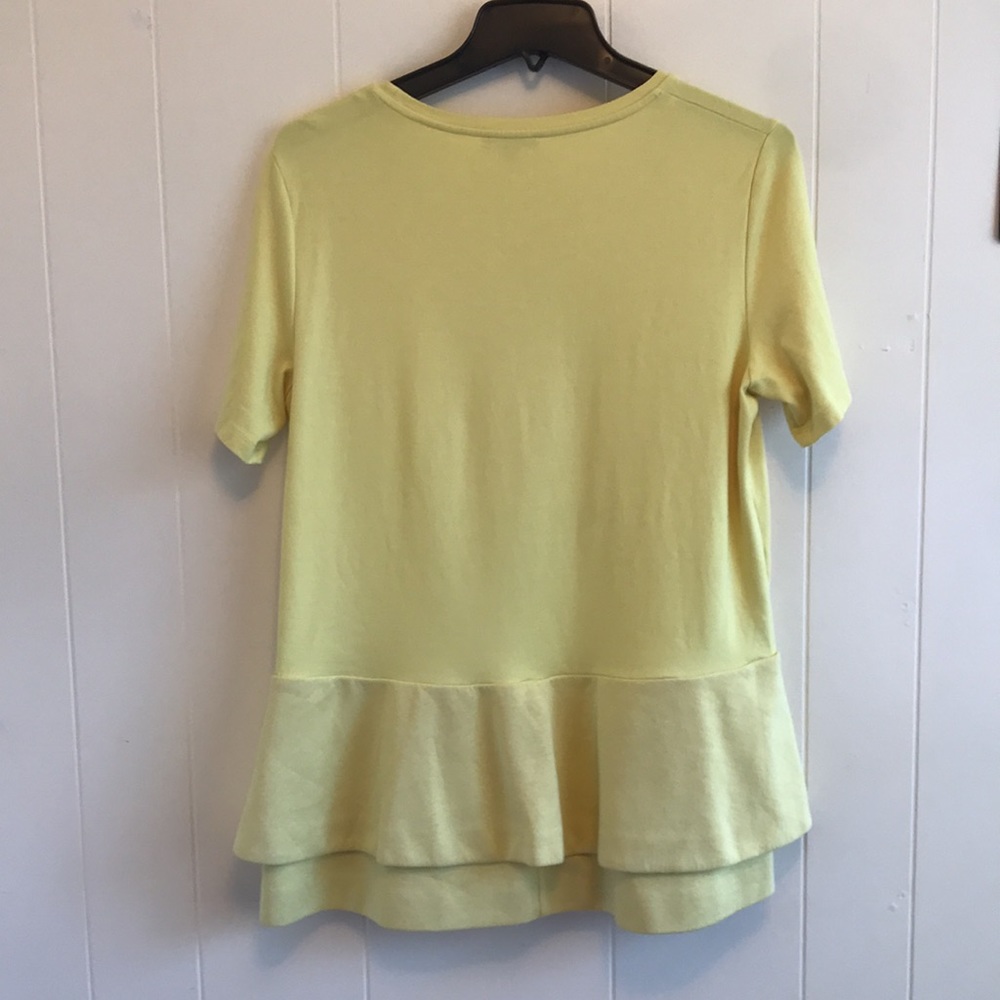 COS 4/$20 Yellow Scuba Peplum Top - Picture 6 of 8